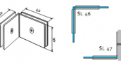 Коннектор для панелей стекло-стекло под 90° SL 46