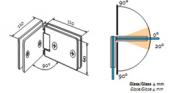 Петля стекло-стекло под 90° CO 1200