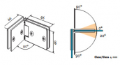 Петля стекло-стекло под 90° SL 42