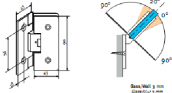 Петля стена-стекло под 135° CS 65