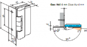 Петля стена-стекло под 90° CS 726