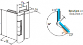 Петля стена-стекло под 135° CS 728