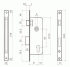 Дверной замок KALE 153 размеры