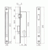 Дверной замок KALE 155 размеры