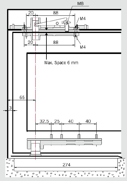 Напольный доводчик DORMA BTS-60